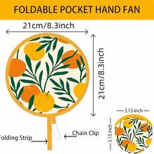 1/2/4pcs Japanese Style Round Foldable Handheld Fans, 4 Styles, Suitable For Outdoor Travel, Festival Events, Party Decoration, Etc., Gift For Friends, Family, Classmates, Elders, Summer Essential (Includes Storage Bag) - Folding Fan - View 2