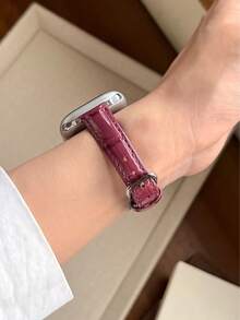 1条女款表带，适用于38mm、40mm、41mm、42mm、44mm、45mm、46mm、49mm表径 - 女款真皮表带 - 简约优雅时尚设计 - 舒适轻便耐用，兼容苹果系列11、10、Ultra、9、8、7、6、SE、5、4、3、2、1，是手表爱好者的理想礼物，可作替换表带 - 彩色 - 查看 4