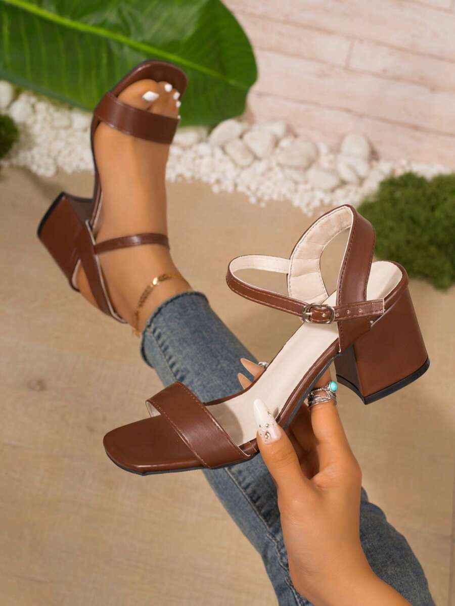 Giày cao gót đen nữ, dép bít mũi nhọn bằng da lộn có quai hậu, dép cao gót. - màu nâu - Xem 1