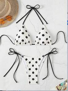 Tankini taglie forti - Beige a pois neri - Visualizzare 13