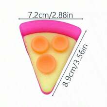 1pc Soft Pizza Shaped Stress Relief Tool - Moisturizing Elastic Fingertip Massager, Relieves Anxiety And Enhances Focus - Multicolor - View 9