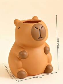 1 PC Cute Capybara Pencil Holder, Creative Cartoon Storage Bucket, Desk Ornament, Stationery Desktop Decor Box - Multicolor - View 7