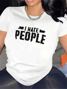 Camiseta De Manga Corta Para Uso Casual En Casa O Restaurante, Hecha De Tela De Poliéster Duradera, Ligera Y Cómoda, Con Estampado, Perfecta Para El Uso DiarioWomen Standard Size Casual T-Shirt Breathable Lightweight Short Sleeve Tee Blusas Para Mujer Camisa - Blanco - Ver 7