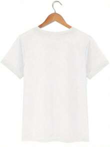 Nuevas llegadas para el verano. [Recomendación de Nueva Llegada] Camiseta con Estampado Festivo de Cumpleaños Setenta y Siete y Patrón de Letras Creativo, Casual para Mujer, Ropa de Vacaciones, Manga Corta, Cuello Redondo, Primavera/Verano, Lavable a Máquina, Ropa Nueva para Mujer, Versátil, Efecto Adelgazante, Blusa Deportiva, Camisa > Hermosa. - Blanco - Ver 6