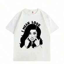 Camiseta informal de mujerRapper Cardi Bs Meme T-Shirt I Mean Look Graphic T Shirts Men's Women's Clothing Fashion Hip Hop Shor,Camisetas para hombre, camisetas para niños, camisetas con estampado de gatos y perros, camisetas para uso diario, camisetas de apoyo a la Copa del Mundo, camisetas de la Copa del Mundo 2026, camisetas estampadas, ropa de Pascua, - Blanco - Ver 1