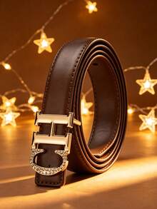 1/2pcs New Women's Smooth Buckle Leather Belt, Minimalist Multi-Color Fashion Waistband, All-Match Casual Belt, Elegant Decorative Accessory Perfect For Jeans, Pants, Dresses And Daily Street Outfits - Multicolor - View 5
