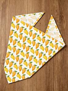 Mango Muster Hunde Bandana, Obst Haustier Schal, weiches Dreieck Lätzchen geeignet für kleine & mittlere Hunde, Obst Dreieck Kopftuch Schal, mit vernähten Kanten Dekoration, geeignet als Zubehör für Haustier Pflege - Verschiedenfarbig - Übersicht 5