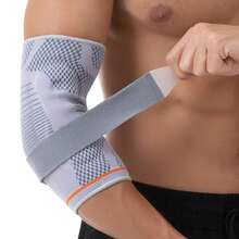 1pc,3D Woven Silicone Compression Elbow Brace, Adjustable Support Relief Sleeve For Tennis Basketball, Sports Strain & Elbow Injury Protection - Multicolor - View 4
