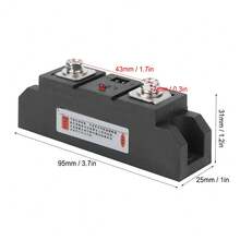 BEM Solid State Relay DC Control AC 4‑32VDC Input Industrial Grade Electrical SuppliesH1100Z - Negro - Ver 2
