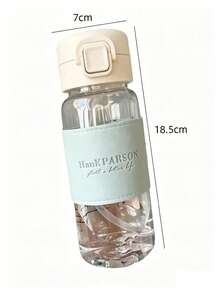500ml Leak-Proof Water Bottle With Straw, Portable Minimalist Style Cup Suitable For Milk, Coffee, Tea, Juice And Other Beverages, Hand Washable, Suitable For Sports, Fitness, Travel - Multicolor - View 9