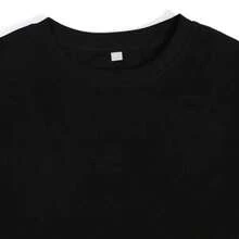 Retro Graphic Gym T-Shirt For Muscular Mom, Fitness T-Shirt For Mom, Casual Workout Clothes, Fashionable Y2K Aesthetic Top For Women - 黑色 - 查看 3