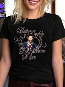 Pero papá, lo amo, camiseta de David Corenswet, camiseta vintage de imitación, camiseta de fan de héroe superhéroe, camiseta retro con gráfico de actor. - Negro - Ver 2