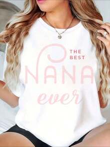 La mejor camiseta gráfica de Nana de la Historia para regalar a la abuela, regalo para el Día de la Madre, camiseta. una camiseta perfecta para regalar a amigos y familiares en cualquier día festivo u ocasión especial. -Camiseta unisex de algodón suelto de manga corta y cuello redondo, estilo vintage urbano. - Blanco - Ver 7