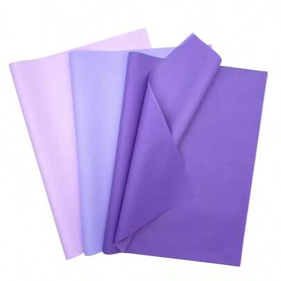 30/60pcs Purple Tissue Paper, Size 14 X 20 Inches, Mixed 3 Colors Gift Wrapping Paper Combo, Essential For Gift Packaging, Elegant Wrapping Style, Waterproof Material, Suitable For Gift Bag Filler, Floral Design, Handicraft Projects, Graduation, Birthday, Wedding, Proposal, Anniversary, Holidays, Parties, Gift Bag Decor, Handmade Bouquet, DIY Gift Wrapping, Holiday Party Decoration