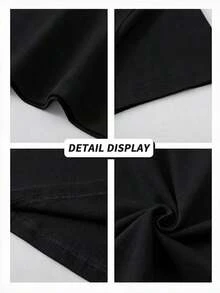 T-shirt à manches courtes et col rond pour hommes, style décontracté d'été, avec des esthétiques emo, trap rap et rock, et un style eboy. Ce t-shirt léger pour hommes est un vêtement de base polyvalent pour l'été, de couleur noire et à manches courtes. Vendu individuellement, idéal pour assortir en famille. Un t-shirt imprimé élégant et décontracté avec une coupe décontractée, parfait pour le port quotidien.Blanc - Noir - Voir 7