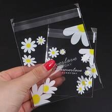 100个/包 OPP透明小雏菊自粘袋，印刷密封袋，适用于珠宝、手工皂礼品、贴纸、文具、手工配件、化妆品样品、生日派对、婚礼回礼等。 - 禮品袋 - 查看 2