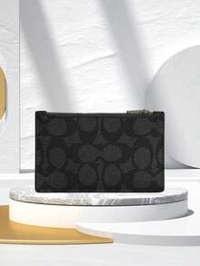 Coach Ví siêu mỏng đựng được 13 thẻ, có ngăn trước chống RFID, kiểu dáng tối giản, thích hợp cho nam và nữ. - màu đen - Xem 8