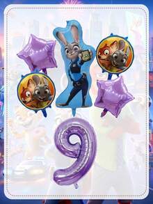 Disney Bộ bóng bay số chủ đề Zootopia, bóng bay hình Judy Hopps & Nick Wilde cho các dịp sinh nhật quan trọng, nâng tầm trang trí sinh nhật cột mốc của bạn với bộ bóng bay chủ đề Zootopia sống động này, gồm hai bóng bay tròn hình chân dung Judy & Nick, hai bóng bay hình ngôi sao màu tím và một bóng bay số màu tím ánh kim tùy chọn. - Bóng bay - Xem 19
