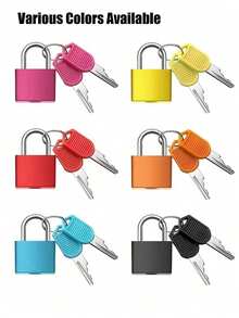 Suitcase Locks With Keys, Luggage Lock Padlock Color Plastic Shell Lock Zinc Alloy Small Lock, Padlock Small Padlock With Key For Luggage Lock, Backpack, Gym Locker Lock, Suitcase Lock, Multicolor Mini Small Padlock Keyed Padlock - Multicolor - View 2