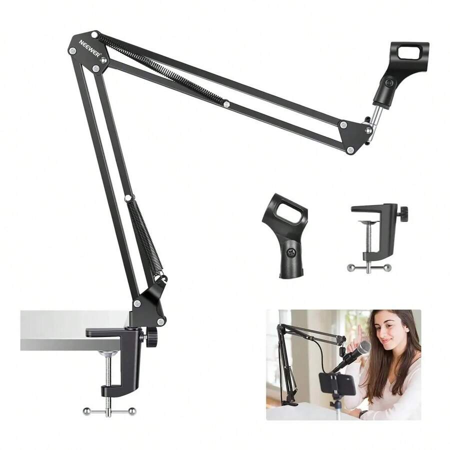 Soporte Brazo Para Grabacion Estudio De Condensador - negro - Ver 1