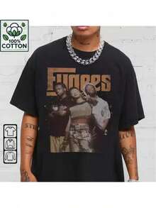 Camiseta unisex de manga corta, estilo vintageHip-HopGráficoCamiseta-NegroCargaTeeconNegritaFAMOSODISEÑO,RegularAjusteCuello redondoCamisaparaConciertosFestivales&Todos los díasRopa urbana-Para todas las estacionesUrbanoModaSuperior,FestivalConjunto de ropaRetroEstéticoCómodoMaterial,DeclaraciónPiezaMúsicaLoversplayerashombre, , , Dazymujer,romwehombres, bohochic,maestrasregalos,camisetaparaconjuntos de mujercon curvasparamu,y2k, - Negro - Ver 1
