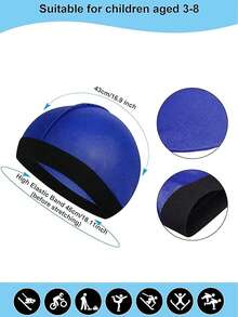Awegeo Mũ trùm đầu Durag bằng satin cho trẻ em, kiểu mũ cướp biển với đuôi dài và dây đeo rộng, phù hợp cho bé trai, trẻ nhỏ và bé gái, kiểu khăn bandana quấn đầu. - Nhiều màu - Xem 3