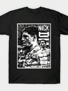 Camiseta de Hombre con Dise?o Atrevido - Transferencia Térmica en Blanco y , Cuello Redondo, Estilo Casual Deportivo, Lavable a Máquina, Regalo Perfecto para San Valentín para él - Negro - Ver 1