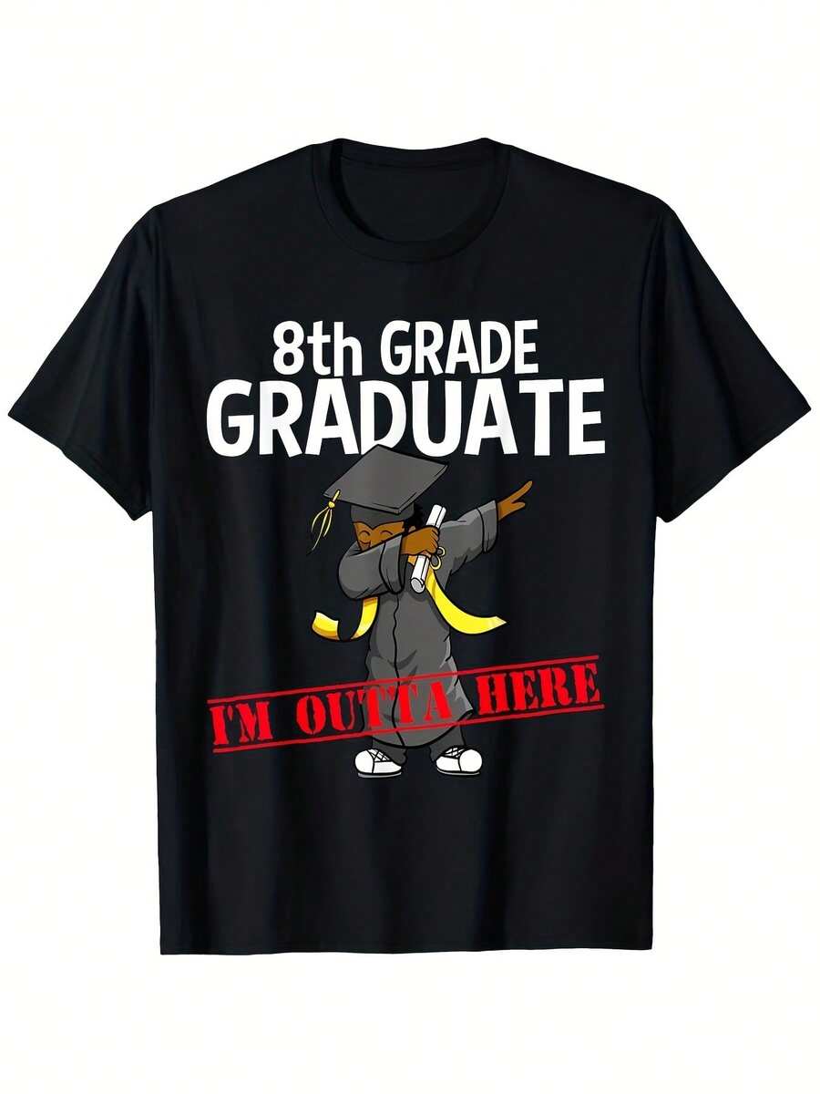 Camiseta de recuerdo de graduación, modelo unisex, opción ideal para regalo de graduación. Tejido cómodo, apta para usar en todas las estaciones, disponible en tallas S-2XL