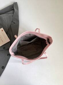 Tas Tote Bahu Wanita Mewah dan Serbaguna Model Terbaru - Berwarna merah muda - View 6