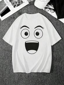 Anime Robot Robloxs Face T-Shirts, Funny Shirt, Graphic Tees, Crew Neck Short Sleeve T-Shirts, Women's Clothing, Harajuku T-Shirts, Tee, Summer Tops, Summer  Versatile Tops - Trắng 3 - Xem 12
