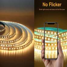 LED Light Strip, USB Powered, Self-Adhesive Cuttable, Touch Control - Long Press To Adjust Brightness, Suitable For Cabinet, Kitchen Lighting, TV Backlight, DIY Bedroom Home Decor Lighting - Warm Light - View 7