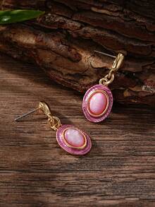 Cring Coco 1pair Fashion Boho Nautical Geometric Drop Earrings For Woman Accessories New Golden Earrings For Daily Party Prom Vacation Music Festival Mother's Day Jewelry Gift - Geometry - View 5