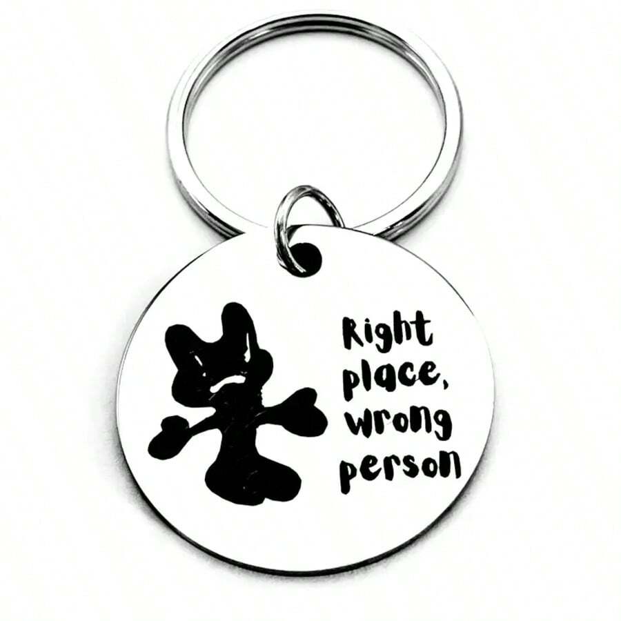 Stainless Steel Round Keychain, Durable And Shock-Resistant, Anti-Deformation, Rust-Proof, Suitable For Long-Term High-Frequency Use - Silver - View 1
