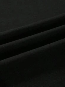 Nuevas llegadas para el verano. Camiseta de cuello redondo con letras sencillas para mujer, estilo divertido europeo y americano de Darlin. Blusa, camisa > Hermosa. - Negro - Ver 6