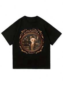 Camiseta unisex de manga corta, TRANSPIRABLEVERANORefrescanteSummerRauwAlejandroCocaNuestraTCamisaModaHarajukuEstéticaGráficoCamisetaUnisexoAltoCalidadVintagesssCamisetasCamisetashombre, , , Dazymujer,romwehombres, bohochic,maestrasregalos,camisetaparaconjuntos de mujercon curvasparamu,y2k, - Negro - Ver 1