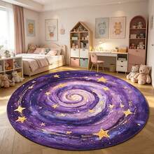 1pc Soft & Cute Bear Theme Round Rug, Bring Warmth And Adorableness Directly To The Carpet, Decorative Rug, Floor Mat, Nursery Mat, Suitable For Living Room, Bedroom, Study, Warm Home Decor Atmosphere Carpet - Multicolor - View 4