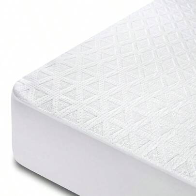 Size Waterproof Mattress Protector, Cooling Mattress Cover Fitted 8-21 Deep Pocket, 3D Smooth Soft Breathable Bed Mattress Pad Cover Noiseless Washable (White)