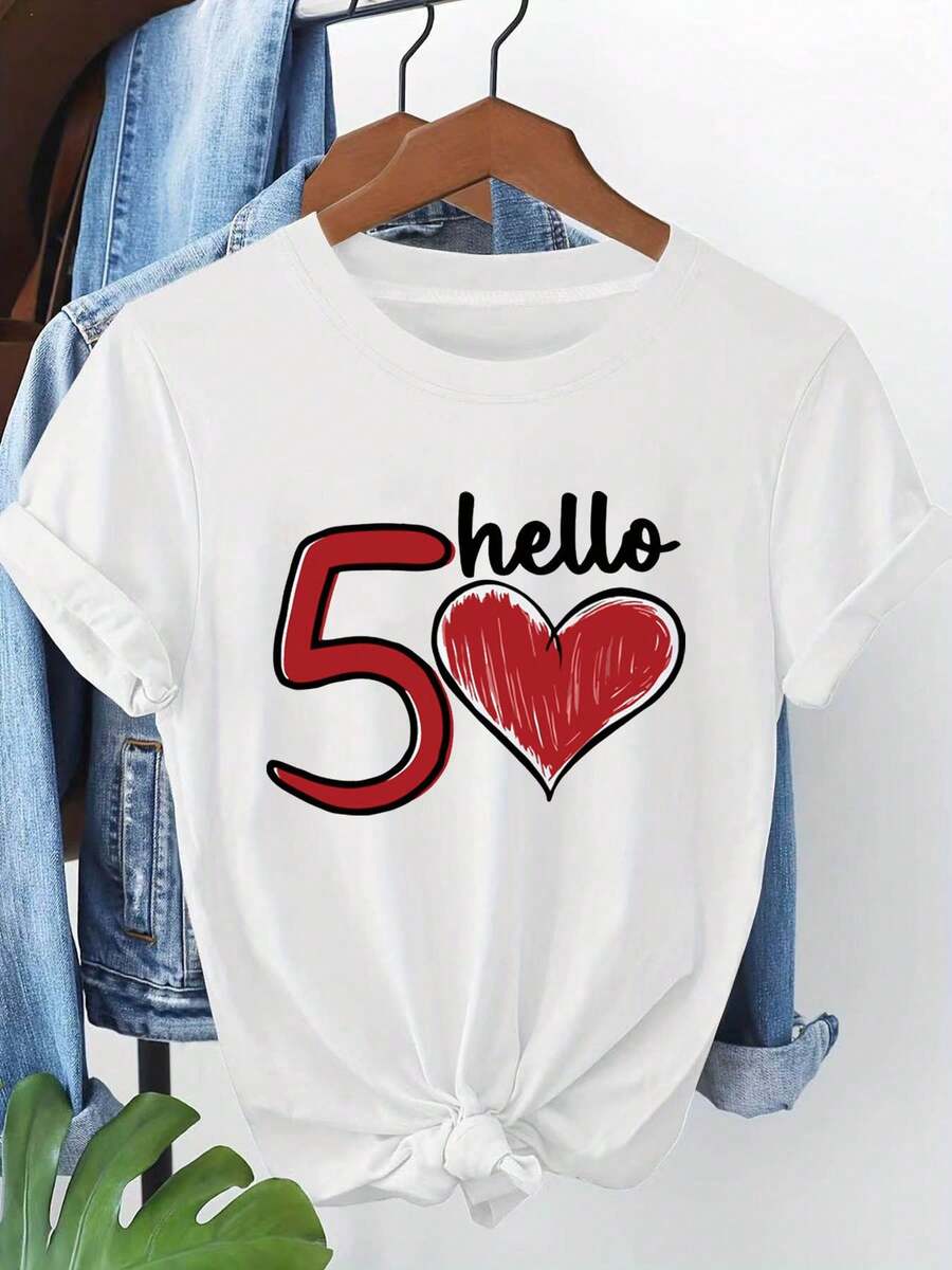 Camiseta de algodón% modelo 2026, tela de alta calidad y peso pesado, diseño de nicho moderno para el verano, camiseta básica sencilla y versátil para el día a día, efecto adelgazante, transpirable y cómoda, adecuada para todos, versátil con cuello redondo y manga corta. - Blanco - Ver 1