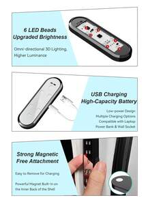 KELEEL 2/4 Pcs LED Car Door Lights, USB Charging Automatic Door Opening Lights, Interior Projection Ambient Welcome Courtesy Light, Anti-Rear-End Light, Enhance Night Visibility And Safety, Gift For Drivers, Installation For Trailers Boats Rvs Suv - RGB - View 11