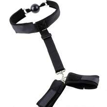 BDSM Bondage Kit Wrist Cuffs Handcuffs Mouth Ball Restraint Couples Sex Toys - 1PC - 查看 5