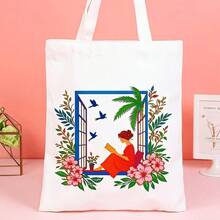 窗边读书女孩模板 - 适用于纸张、靠垫、布料和相框的实用插画模板 - 少女模板 - 查看 3