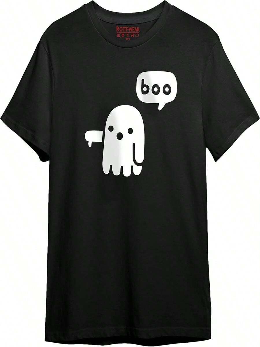 ROTT WEAR Fantasma Boo Playera - Negro - Ver 1
