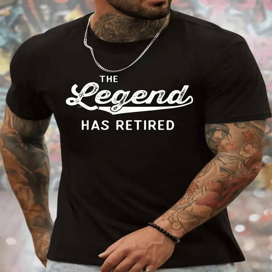 Día de la Independencia, Día del Padre y regalo exclusivo de jubilación para hombres y mujeres con camisetas estampadas de manga corta con temática de "Jubilado"; camisetas para hombre con el mensaje "Feliz Día de la Madre" para regalar a mamá, el mejor regalo de camiseta estampada para mamá, tallas grandes disponibles. - Negro - Ver 1