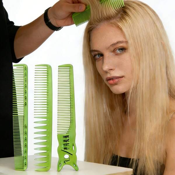 3 Stück Professionelles Haarstyling Bürsten Set - tragbar, geeignet für Haarstyling, einstellbare Kammkraft, für Trocken- und Nassanwendung, unverzichtbares Werkzeug für Friseure und Heimanwender, Bestseller-Set, um perfekte Frisuren zu kreieren, exklusives Stylist-Pflegeset