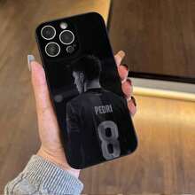 A Football Player Wearing A Black Jersey With The Numbers 'PEDRI' And '8' Designed A Full Protection Phone Case Suitable For IPhone 11 To 16 Pro Max Series, Perfect As A Birthday, Christmas, Or Valentine's Day Gift For Couples. - 1PC - 查看 3