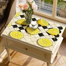 1pc Lemon Print Absorbent Mat/Drying Mat For Coffee Maker, Dishes - Polyester Absorbent Desktop Protective Mat With Rubber Anti-Slip Pad, For Kitchen Counter Decor, Home Bar And Dining Table - Multicolor - View 2