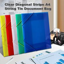 1pc/5pcs 5-Color A4 Plastic Expandable File Folder With Drawstring, Foldable Document Organizer Bag Suitable For Office And School - Single Piece - View 10