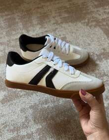 Women's Casual Synthetic Sporty Stylish Fashion Sneakers - New Release - Sizes 34 To 39 - BCO/黑色 - 查看 5