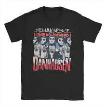 Camisetas unisex de algodón con estampado de las muchas caras de Danhausen, con humor, cuello redondo y corte corto. Idea de regalo. Camiseta unisex de algodón grueso de 220 g, suave y transpirable con excelente elasticidad, agradable para la piel y cómoda para usar todo el día. Diseño clásico y casual fácil de combinar, ideal para salidas diarias, ropa urbana, deportes, citas y reuniones informales durante todo el año. - Negro - Ver 1