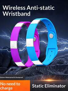 1pc Anti-Static Silicone Bracelet | Negative Ion Balanced Energy Sports Bracelet, Waterproof Static Discharge Bracelet Suitable For Men And Women - Multicolor - View 8